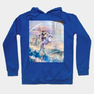 Bigfoot Yeti Sasquatch Riding Unicorn Hoodie